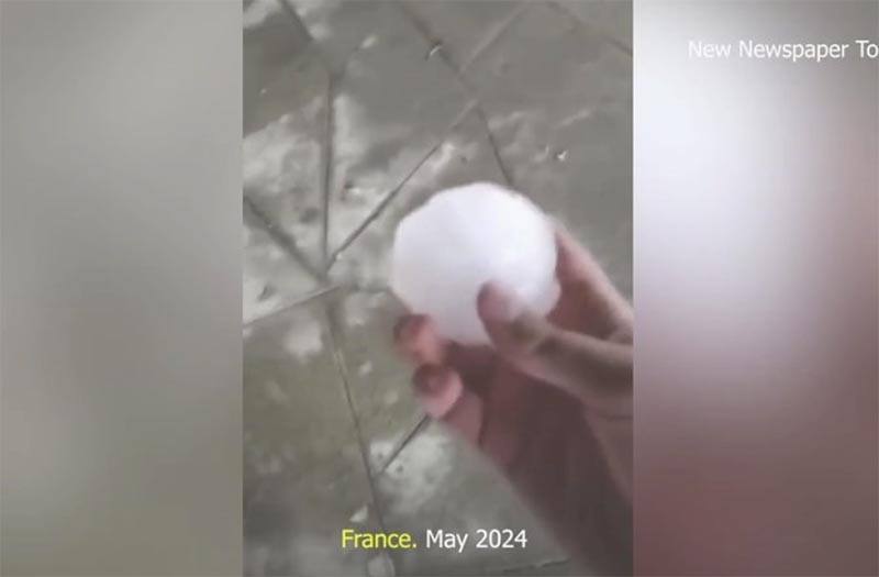 野球ボール大の雹が降って来たメキシコとフランス