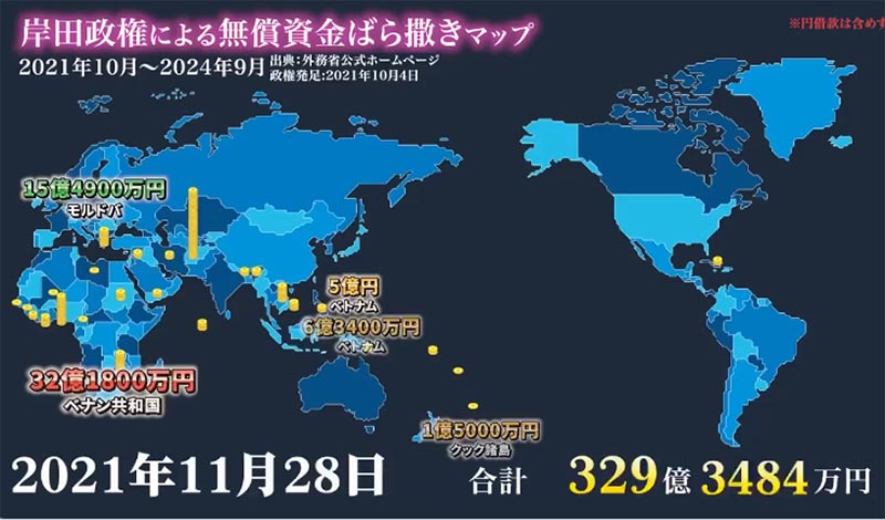 海外へばら撒かれる日本人の血税